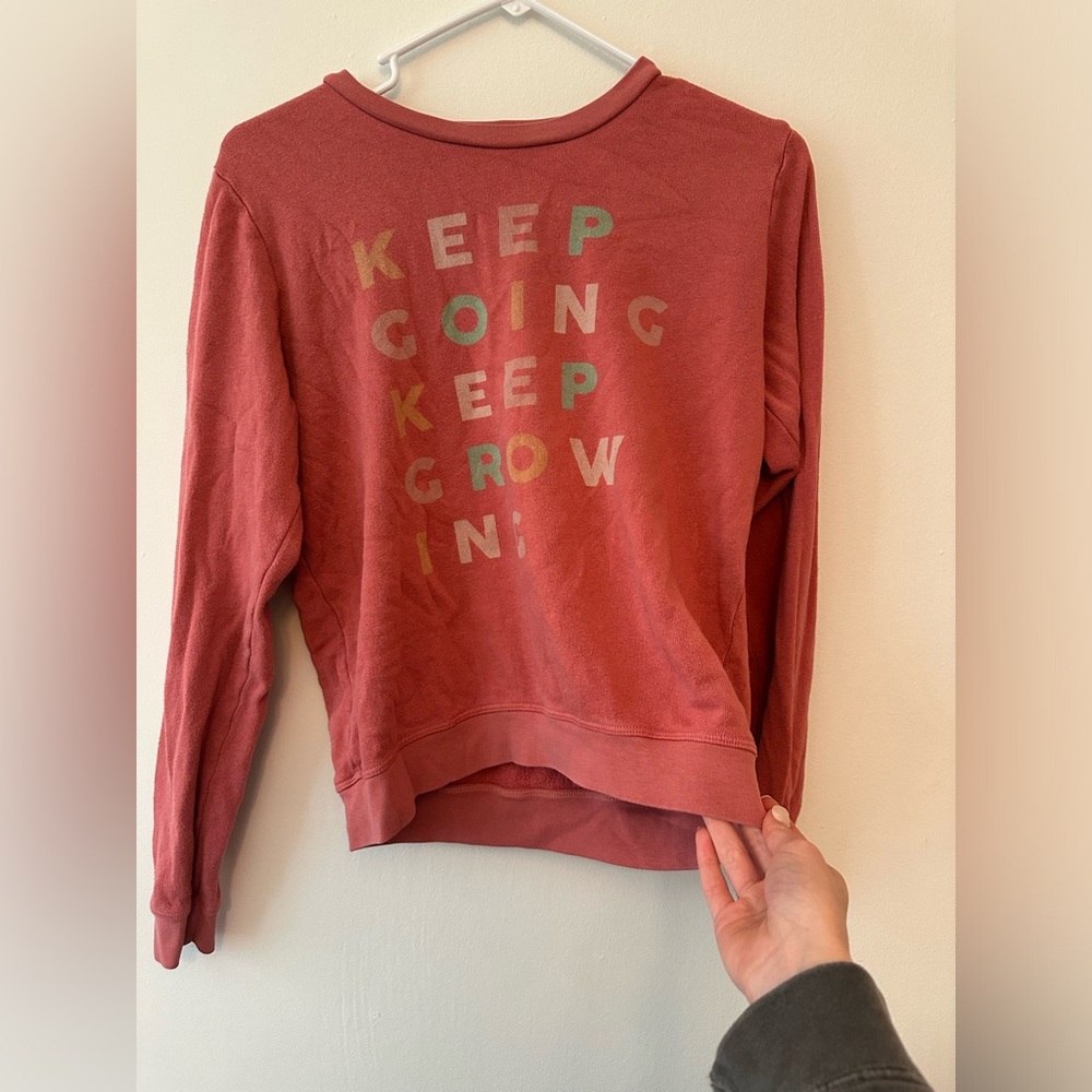 Sol Angeles by anthropologie “keep going keep growing sweatshirt.